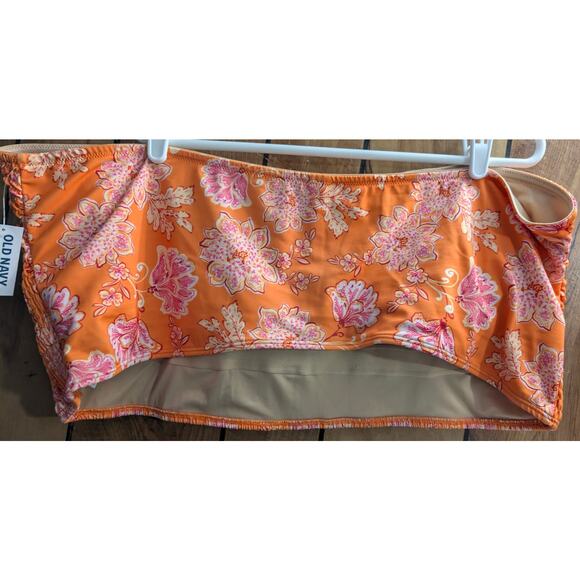 Old Navy Tube Swim Top Shirt‎ Plus Size 4X 4 Super Stay Put Silicone Floral New - Picture 2 of 5